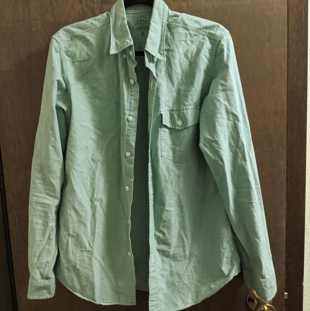 J Crew lightweight oxford shirt, mint